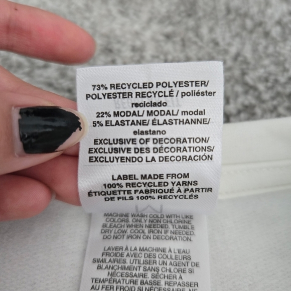 adidas Girls' Embroidered Training Lightweight Long Sleeve Pullover. Off White. - Picture 6 of 8